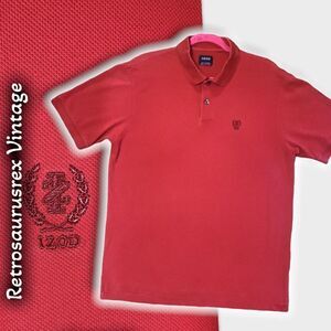 𝅺vintage Y2K IZOD Embroidered Short Sleeve Pique Preppy Polo Shirt, XL